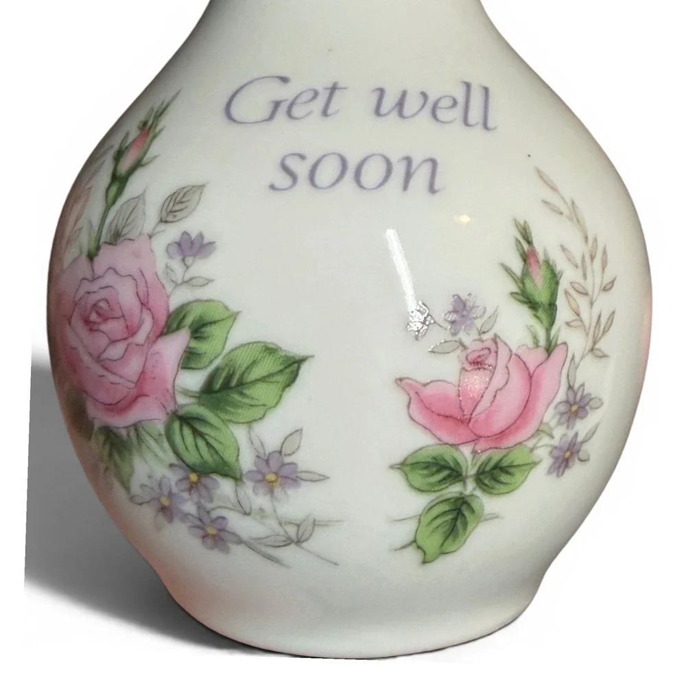 Vintage Brinn's China Glass Co Porcelain Pink Rose 